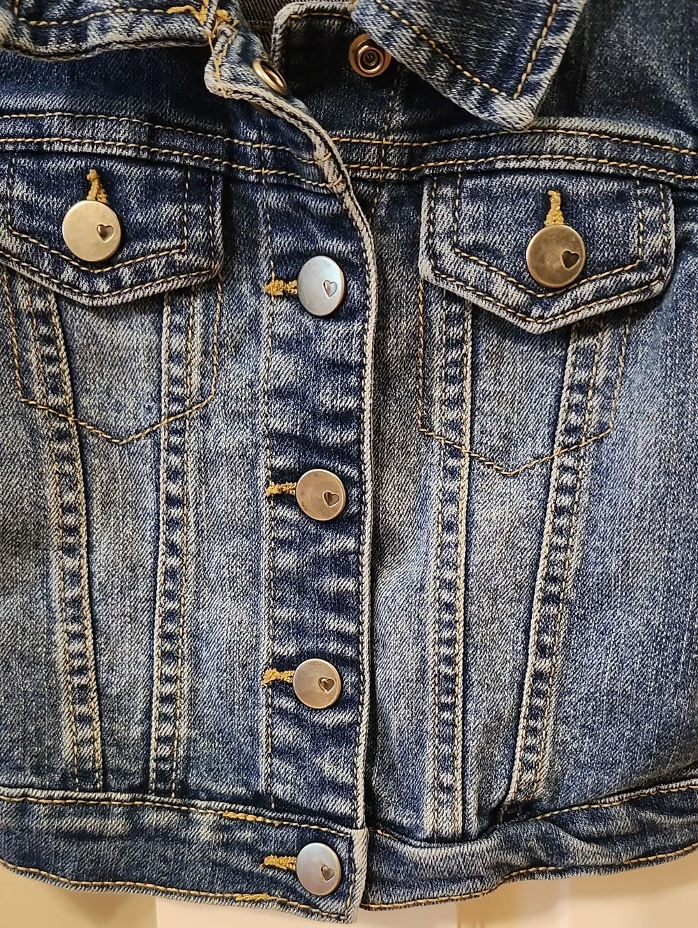 The Children's Place Dark Blue Denim Jacket (Size 2T)